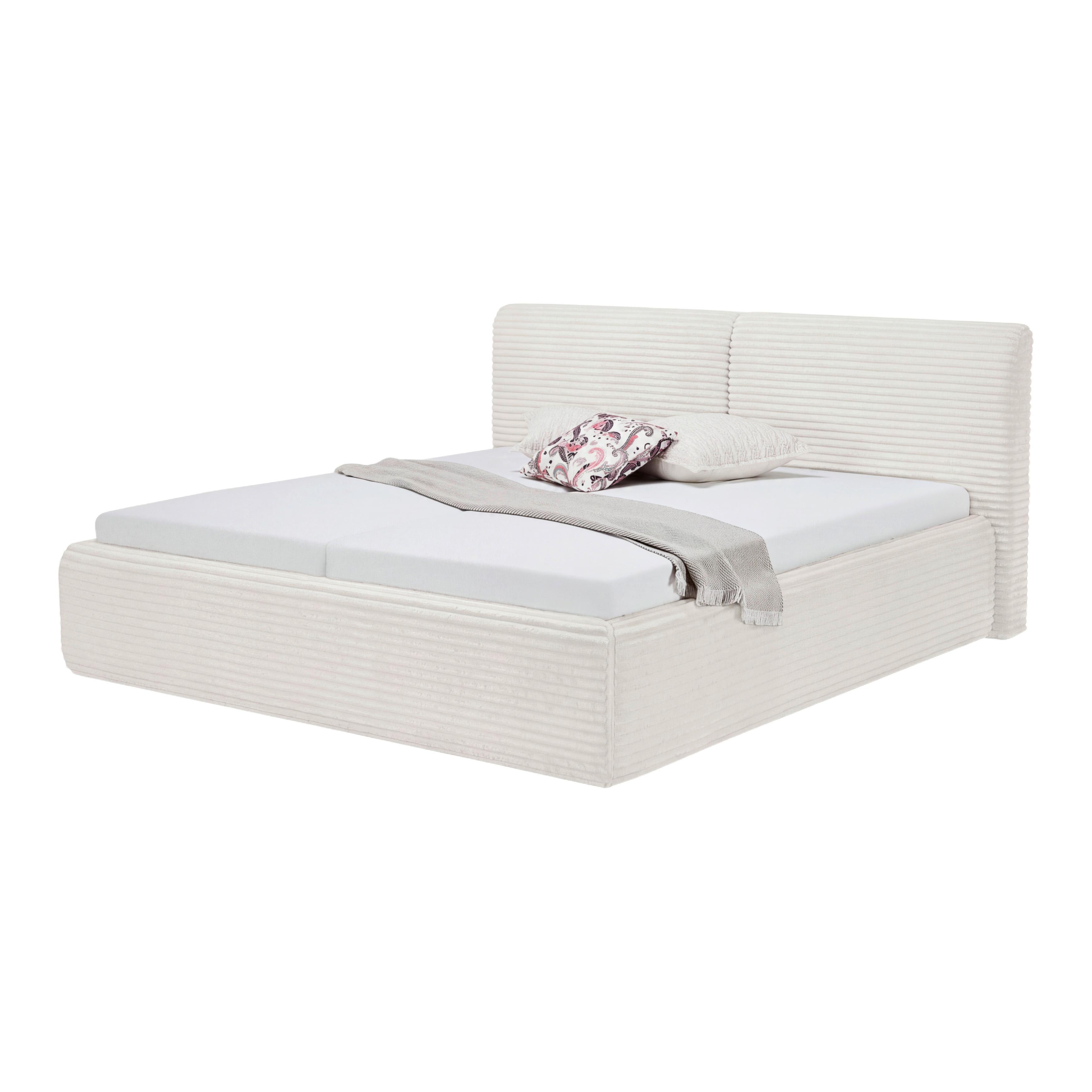 STOPPAD SÄNG TESSIN - cremefärgad, Klassisk, textil (160/200cm) - Premium Living