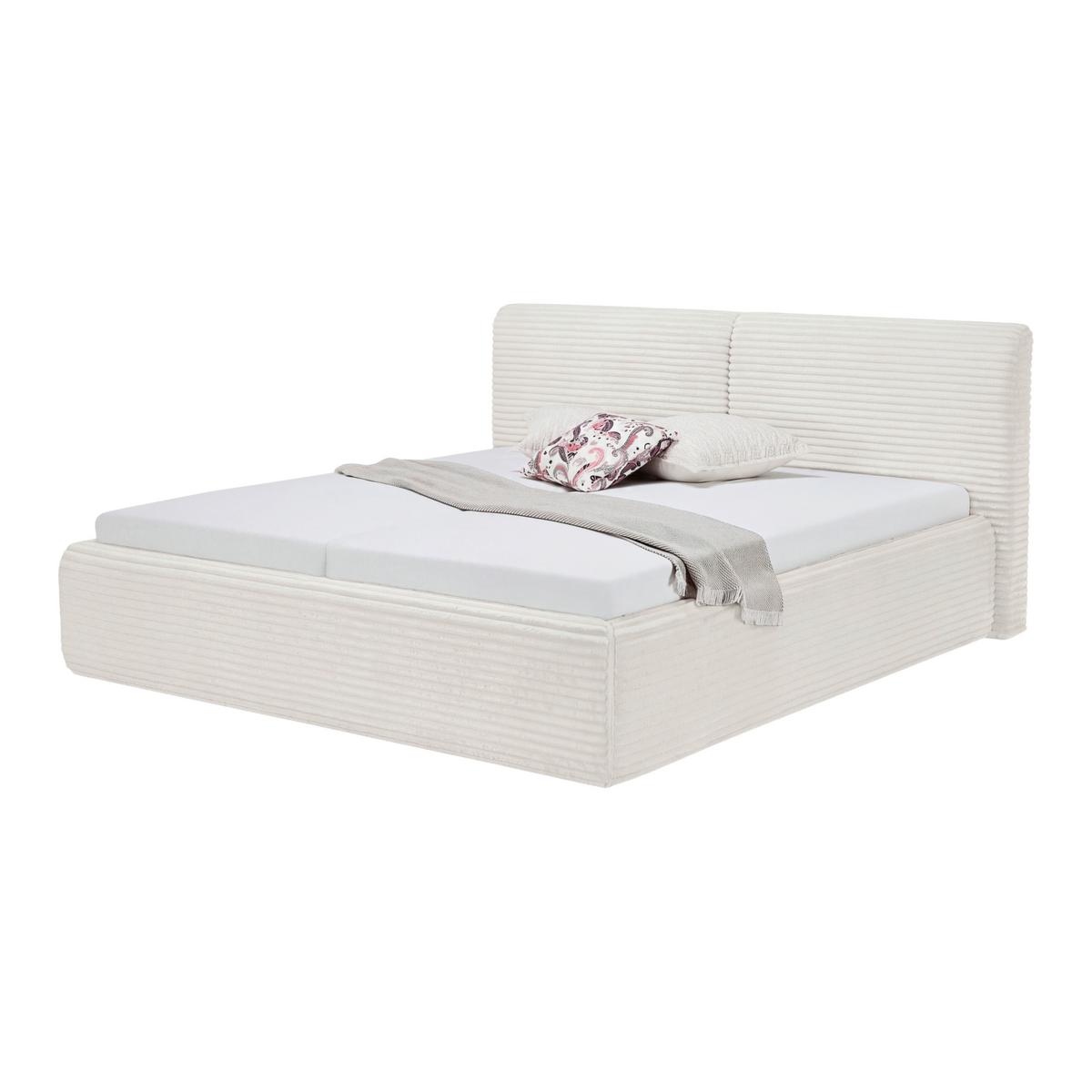 Polsterbett Tessin Creme ca. 160x200cm - Creme, KONVENTIONELL, Textil (160/200cm) - Premium Living