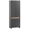 Schuhschrank Cosmo Anthrazit - Anthrazit/Schwarz, Design, Holzwerkstoff/Kunststoff (56,9/164,5/33cm) - MID.YOU