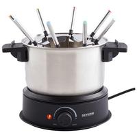 ZESTAW DO FONDUE FO 2470 - czarny, Basics, tworzywo sztuczne/metal (30/23,5/25,5cm) - Severin