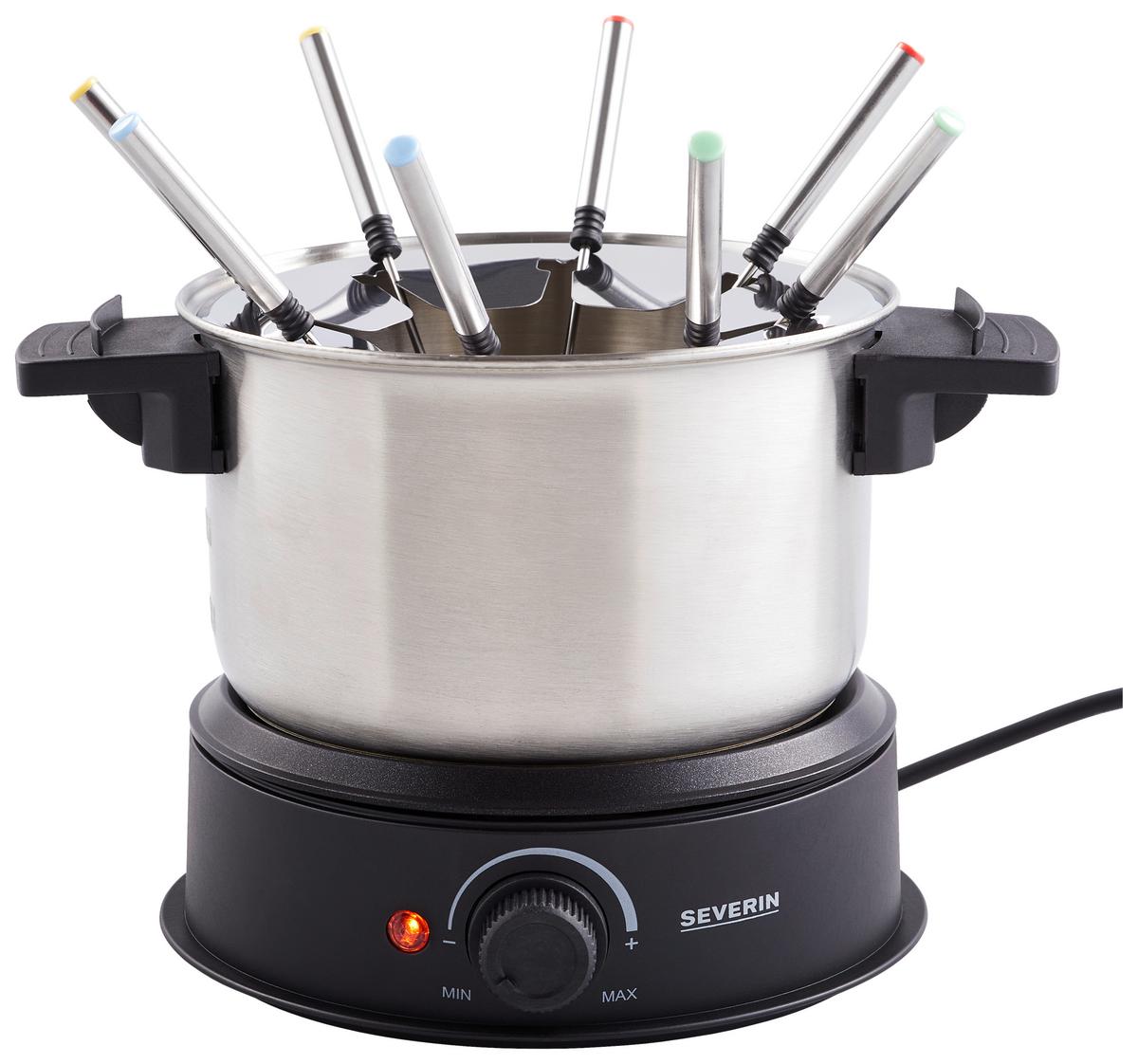 ZESTAW DO FONDUE FO 2470 - czarny, Basics, tworzywo sztuczne/metal (30/23,5/25,5cm) - Severin