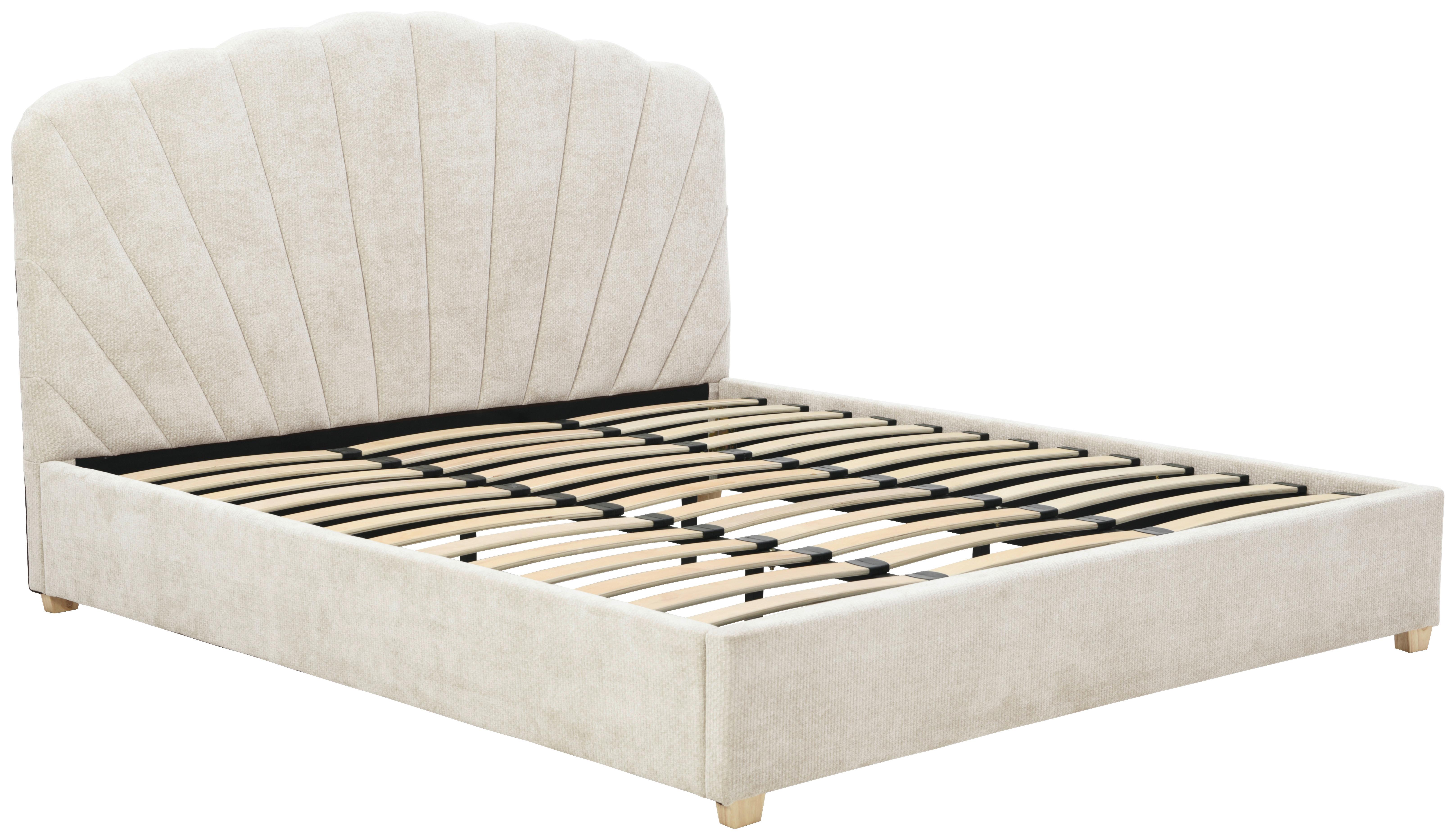 Oblazinjena Postelja Venus, Bež, 180x200cm - barve hrasta/bež, Design, kovina/umetna masa (191/121/215cm) - Livetastic