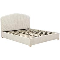 Oblazinjena Postelja Venus, Bež, 180x200cm - barve hrasta/bež, Design, kovina/umetna masa (191/121/215cm) - Livetastic