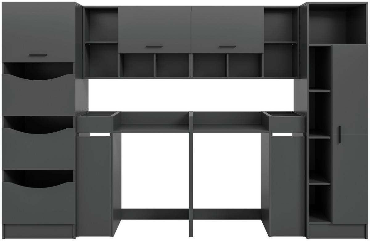 Regal Za Pralnico Free, Antracit - antracit, Basics, leseni material (300/195/68cm) - MID.YOU