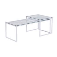Satztisch Wl7.330 - Weiss, Design, Glas/Metall (100/40/35cm) - MID.YOU