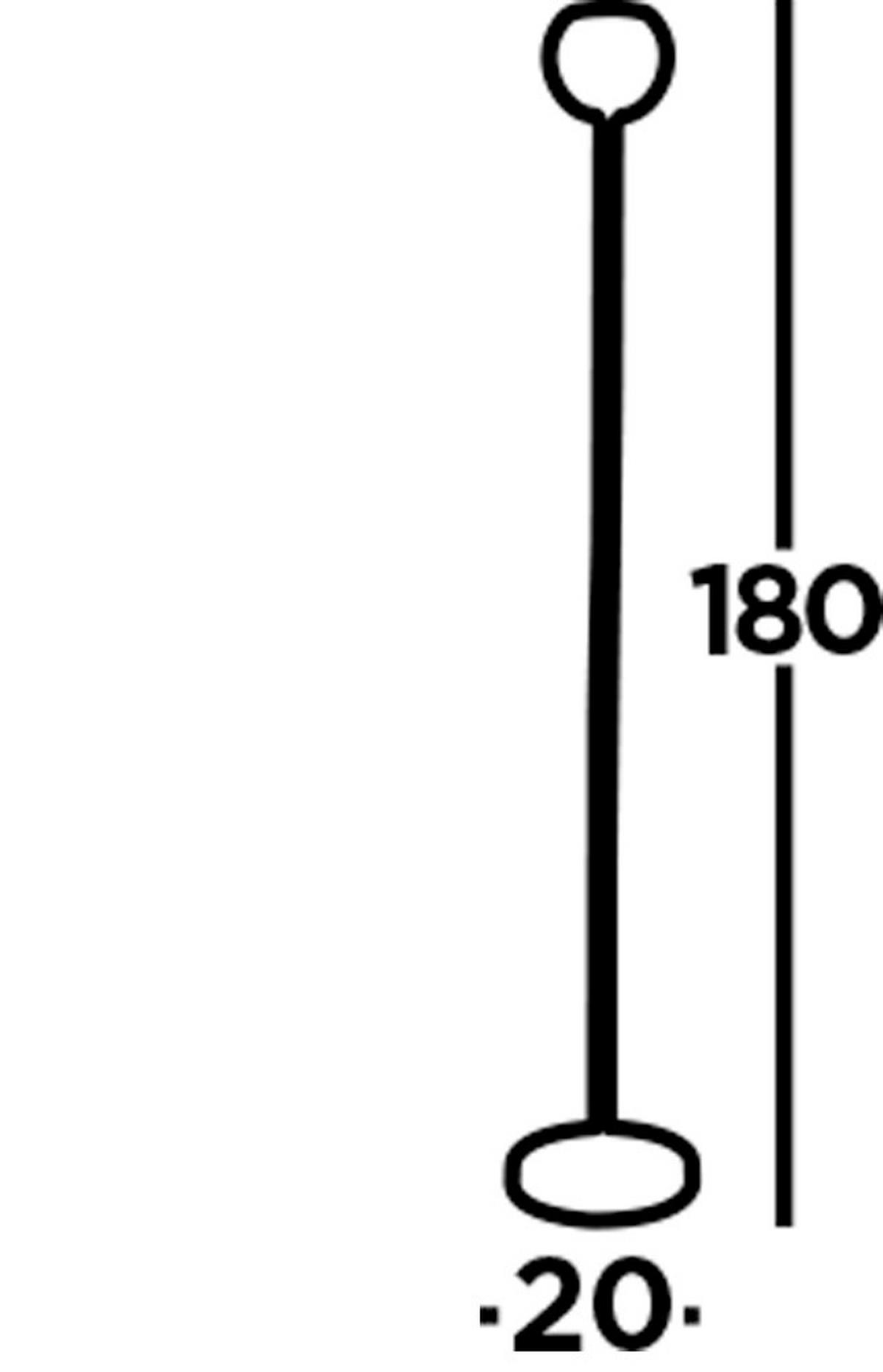 Állólámpa Eu1014bk - fekete, Basics, fém (20/180cm)