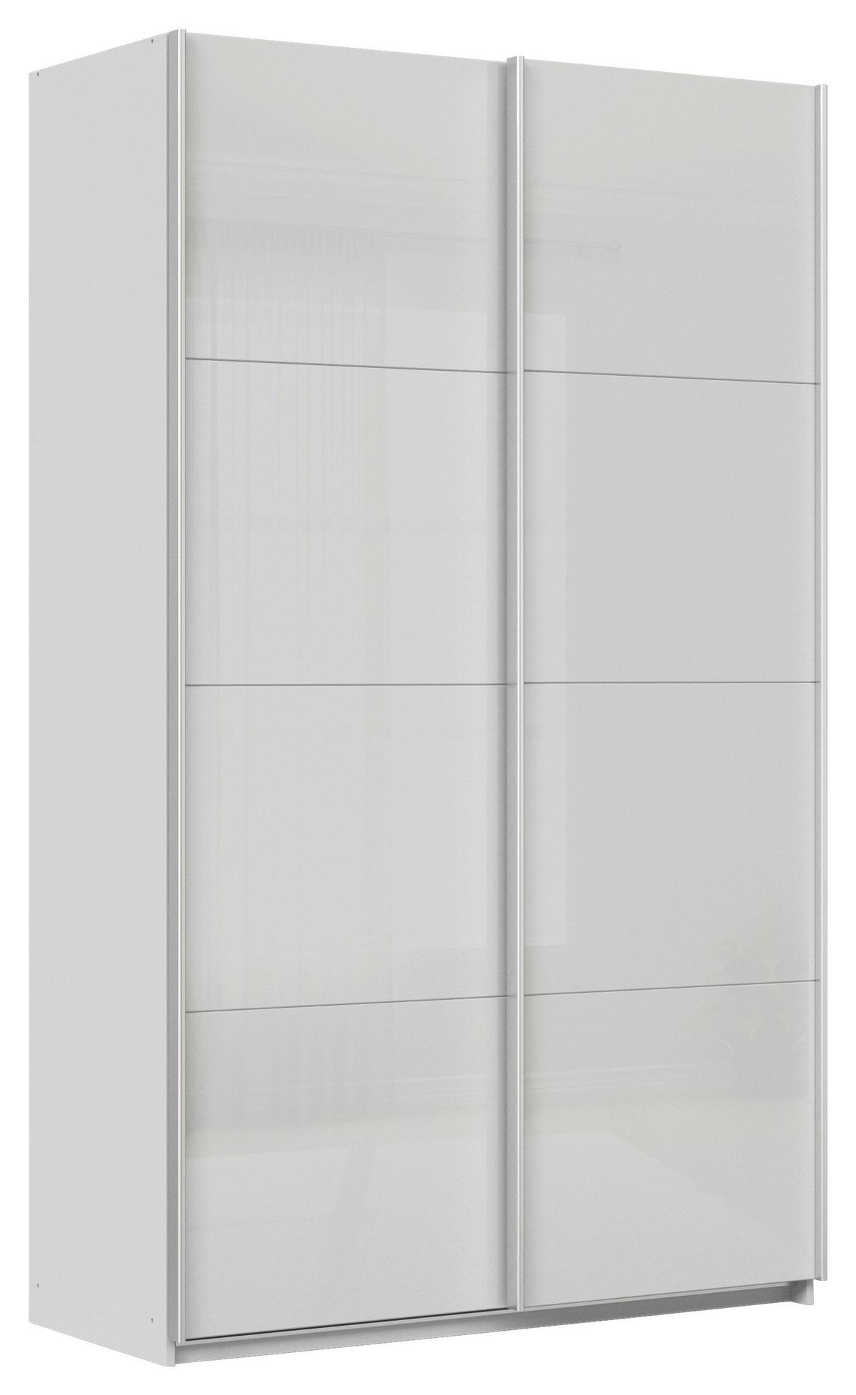 Ormar S Kliznim Vratima Feldkirch - siva visoki sjaj/svijetlo siva, Moderno, staklo/drvni materijal (136/229/62cm) - Modern Living
