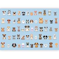 Fototapeta Happy Crowd, 200x140cm - pastelno modra/rjava, Trendi, tekstil (200/140cm) - artgeist