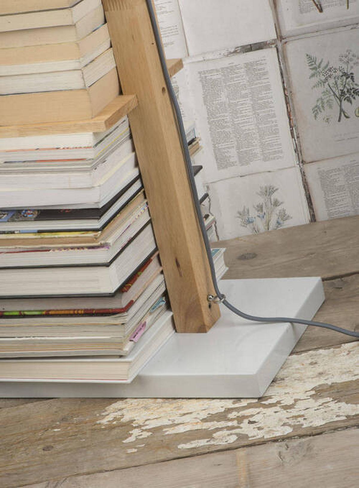 Állólámpa Cambridge/f/w - fehér, Design, fa/fém (30/168/49cm) - It's about Romi