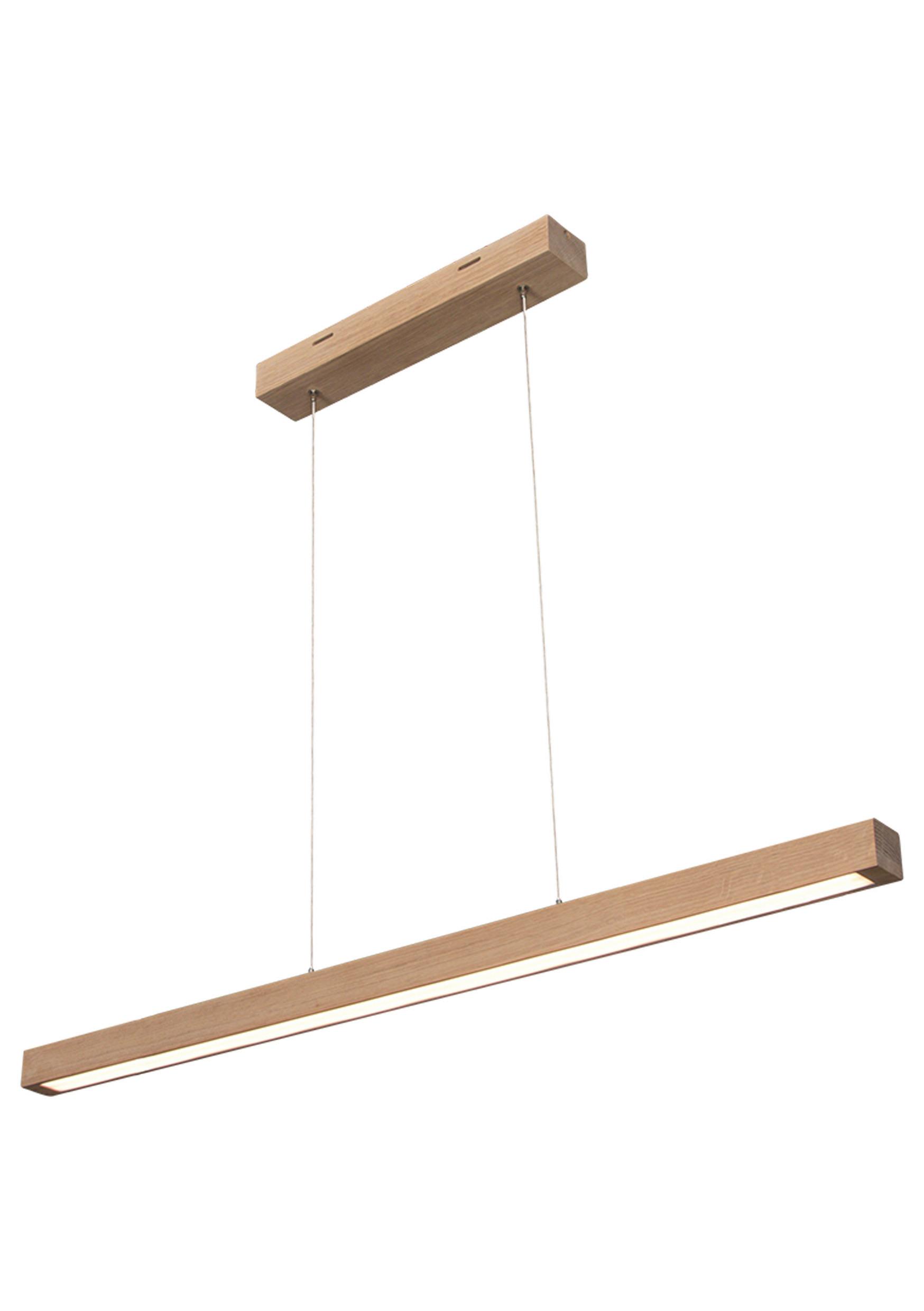 LAMPA WISZĄCA LED LU1509874FSC "SMAL" - kolor dębowy, Natur, drewno (100/6/110cm) - Dieter Knoll