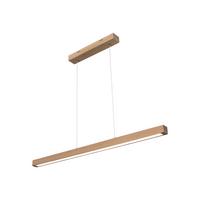 LAMPA WISZĄCA LED LU1509874FSC "SMAL" - kolor dębowy, Natur, drewno (100/6/110cm) - Dieter Knoll