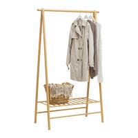 Cuier mobil cu raft pantofi BAMBOO - culoare natur, Natur, materiale naturale (103/163/47cm) - Modern Living