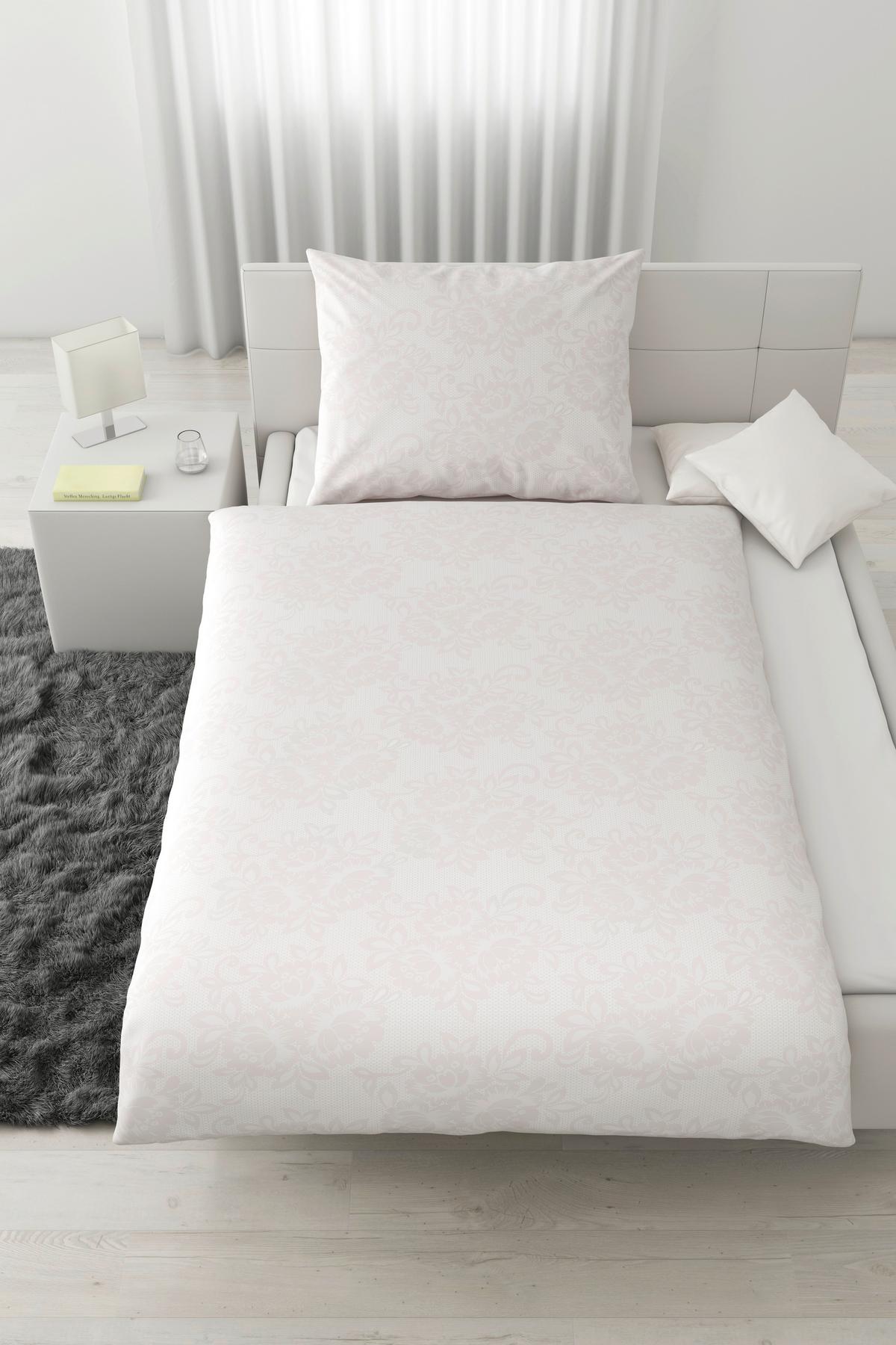 Ágyneműhuzat-garnitúra Senta - fehér, Romantik / Landhaus, textil (140/200cm) - Modern Living