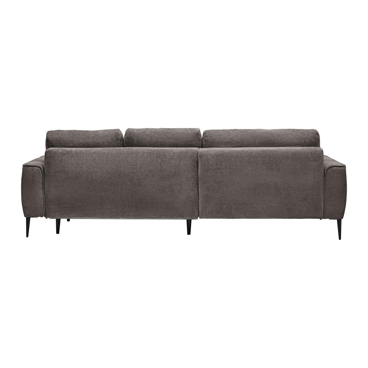 Ecksofa Custom Dunkelgrau - Dunkelgrau/Schwarz, MODERN, Textil/Metall (164/85/255cm) - Mömax