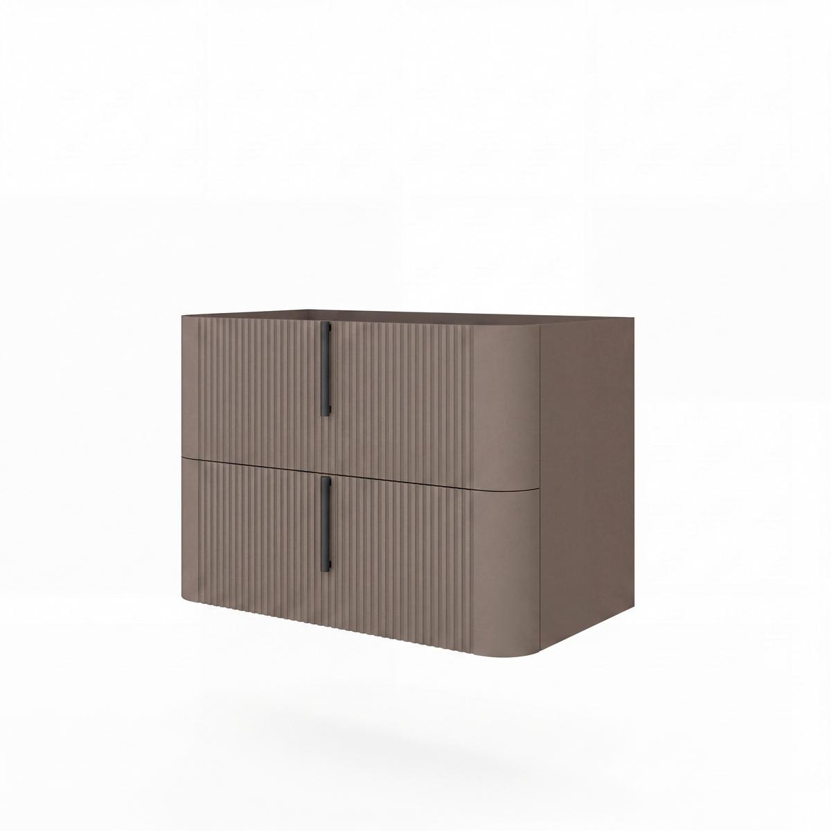 Bază pentru lavoar Lyra - taupe/antracit, Modern, material pe bază de lemn (80/51/46cm)