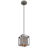 Viseča Svetilka 15498h - zlate barve/srebrne barve, Design, kovina/tekstil (17/17/120cm) - Globo
