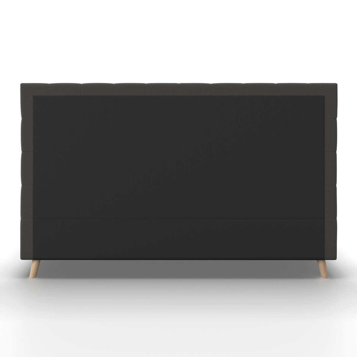 Polsterbett Cesaro Dunkelgrau ca. 180x200 cm - Dunkelgrau/Naturfarben, MODERN, Holz/Textil (180/200cm) - Bessagi Home