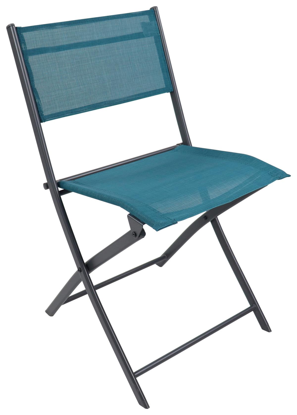 Set Vrtnih Stolov Sumila, Turkizna, 2-Delni - turkizna/črna, Moderno, kovina/tekstil (45/79/46cm) - Ambia Garden