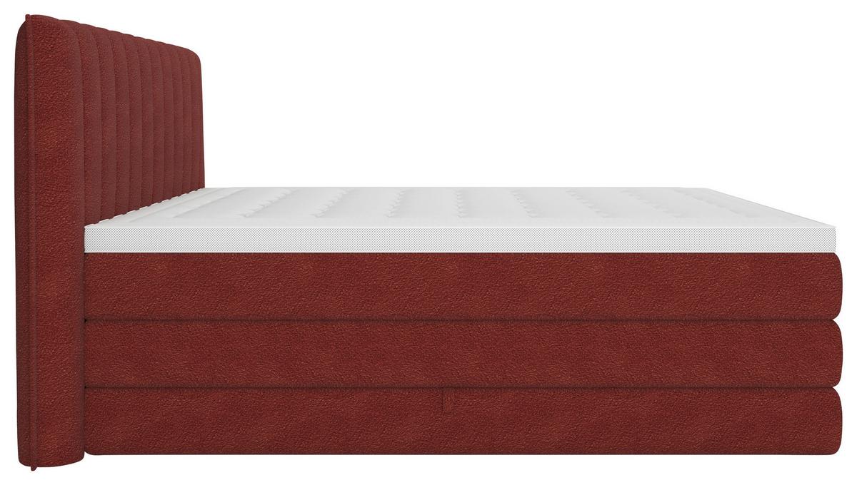 Boxspringbett Lina Rot ca. 180x200cm - Rot, KONVENTIONELL, Holz/Holzwerkstoff (180/200cm) - Premium Living