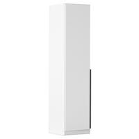 Dulap cu uși rotative ALABAMA - alb/gri închis, Modern, material pe bază de lemn (47/229/54cm) - Modern Living