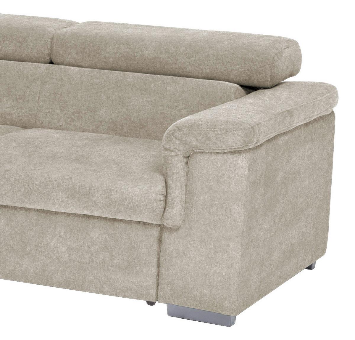 Wohnlandschaft Milla Beige ca. 217x252 cm - Platinfarben, Basics, Holz/Textil (217/252cm) - MID.YOU
