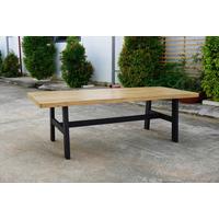 Vrtna Miza Selma, Akacija, 100x240 - črna/barve akacije, Moderno, kovina/les (240/100/75cm) - Mömax