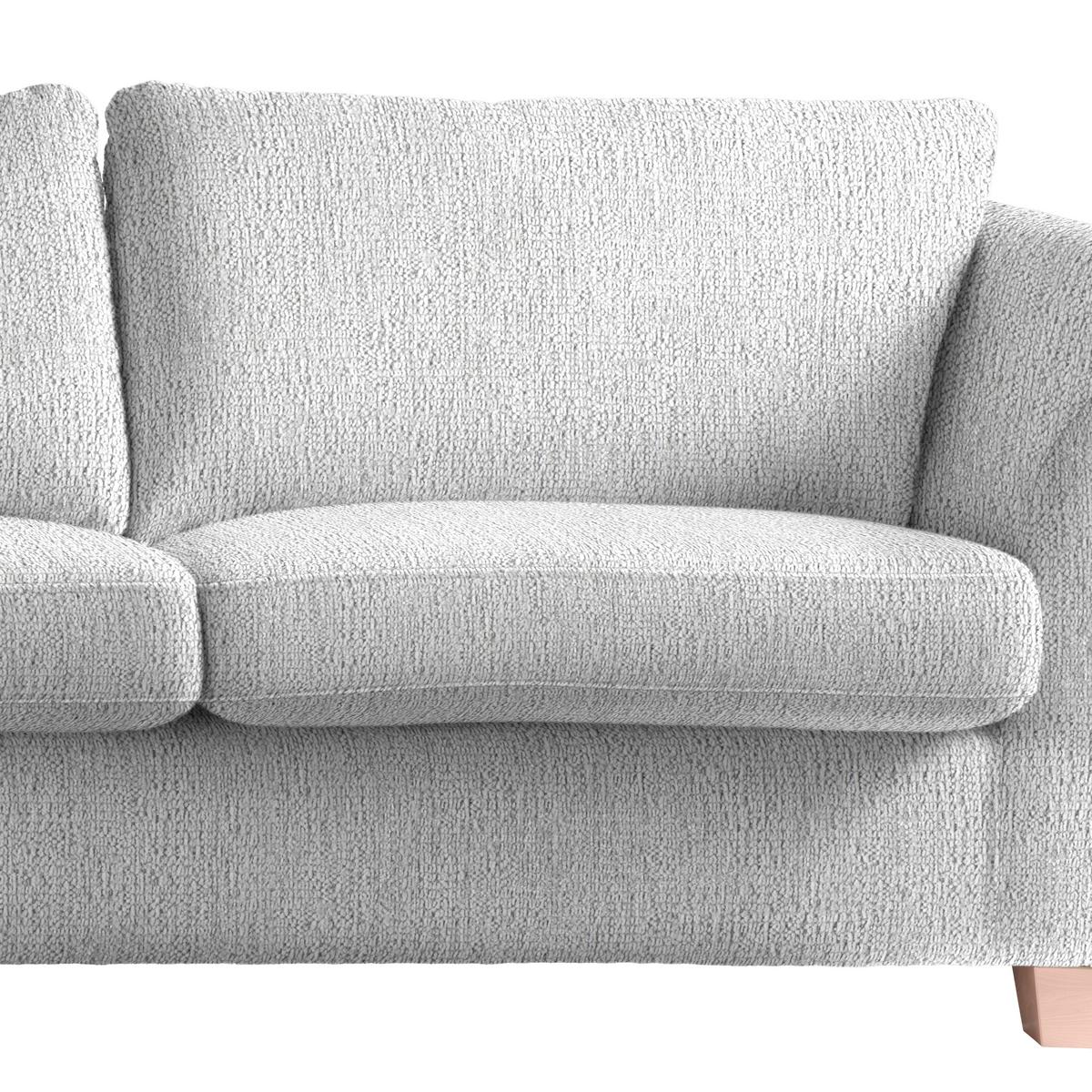 3-Sitzer-Sofa Devado Silberfarben - Silberfarben/Naturfarben, Holz/Textil (216/70-85/95cm) - Mömax