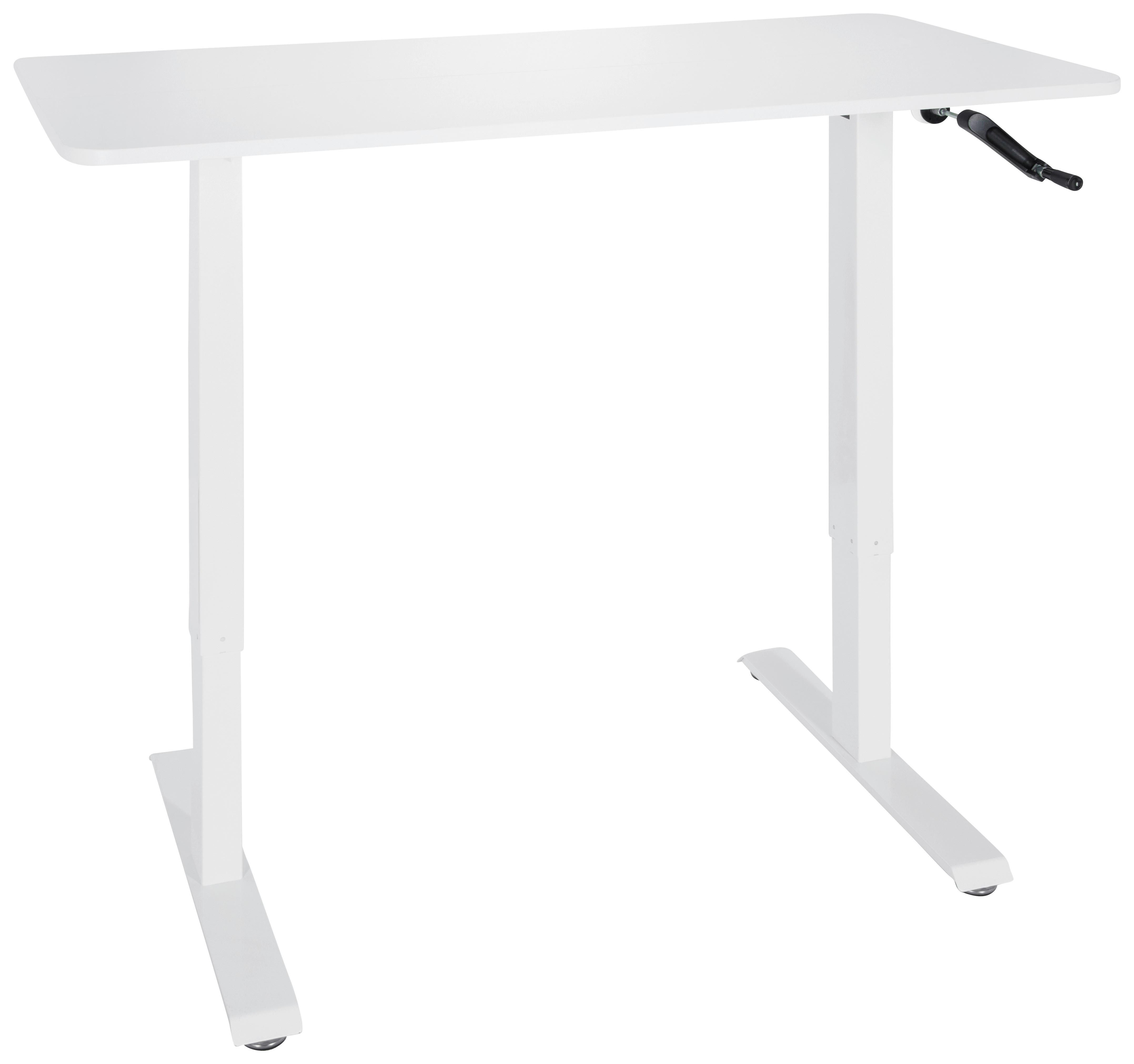 Dvižna Miza Stand Cr, Bela - bela, Moderno, kovina/leseni material (120/74/60cm) - MID.YOU
