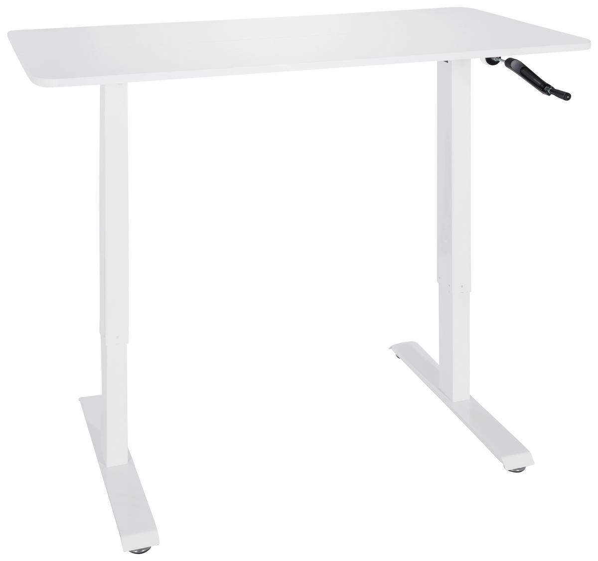 Dvižna Miza Stand Cr, Bela - bela, Moderno, kovina/leseni material (120/74/60cm) - MID.YOU
