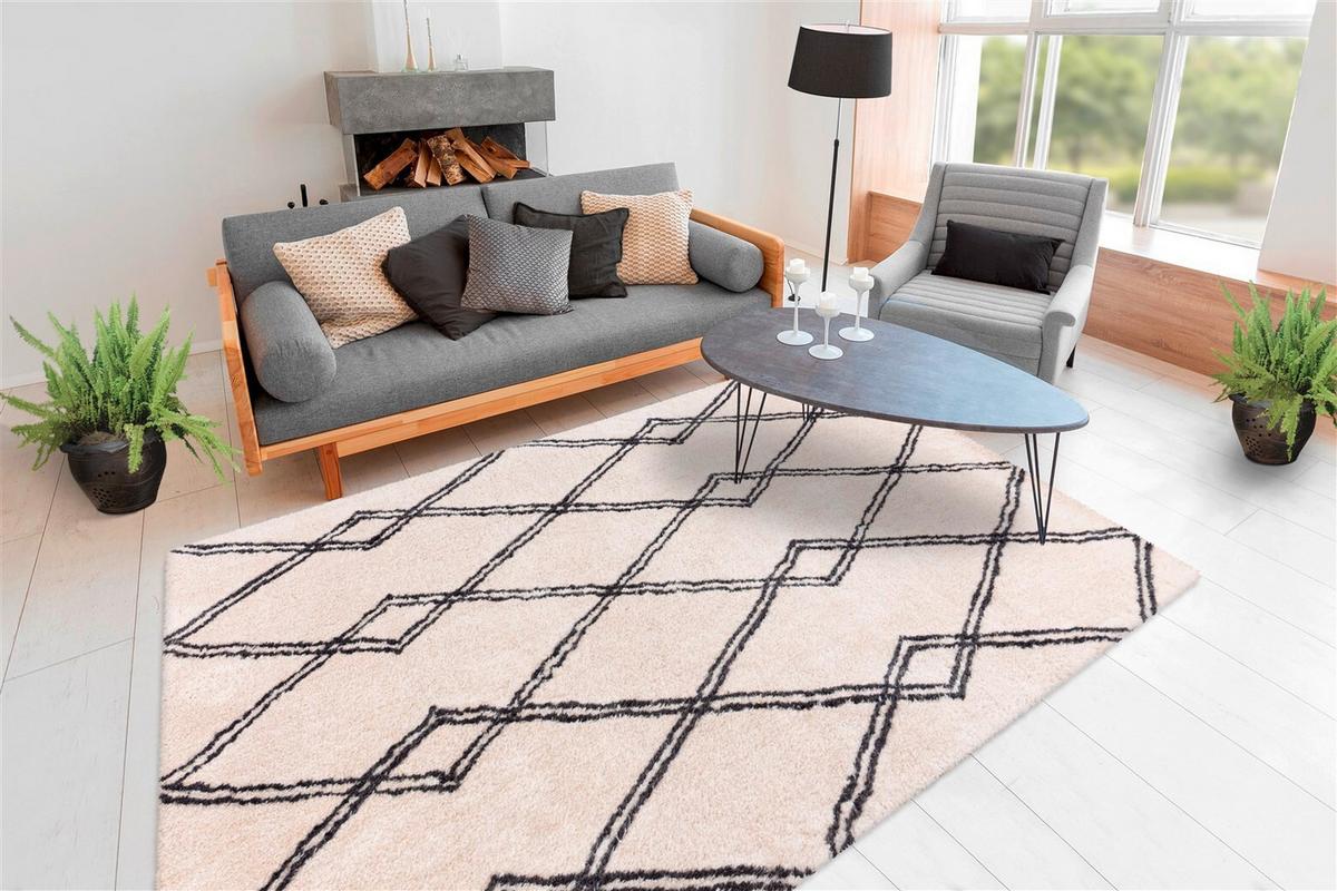 HOCHFLORTEPPICH ORLANDO 125 ELFENBEIN - Creme, Konventionell, Textil (160/230cm) - Kayoom