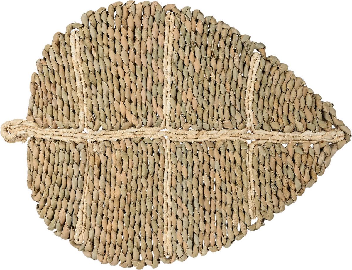 Okrasni Pladenj Leaf - naravne barve, Moderno, naravni materiali (40/1,5/30cm) - Mömax