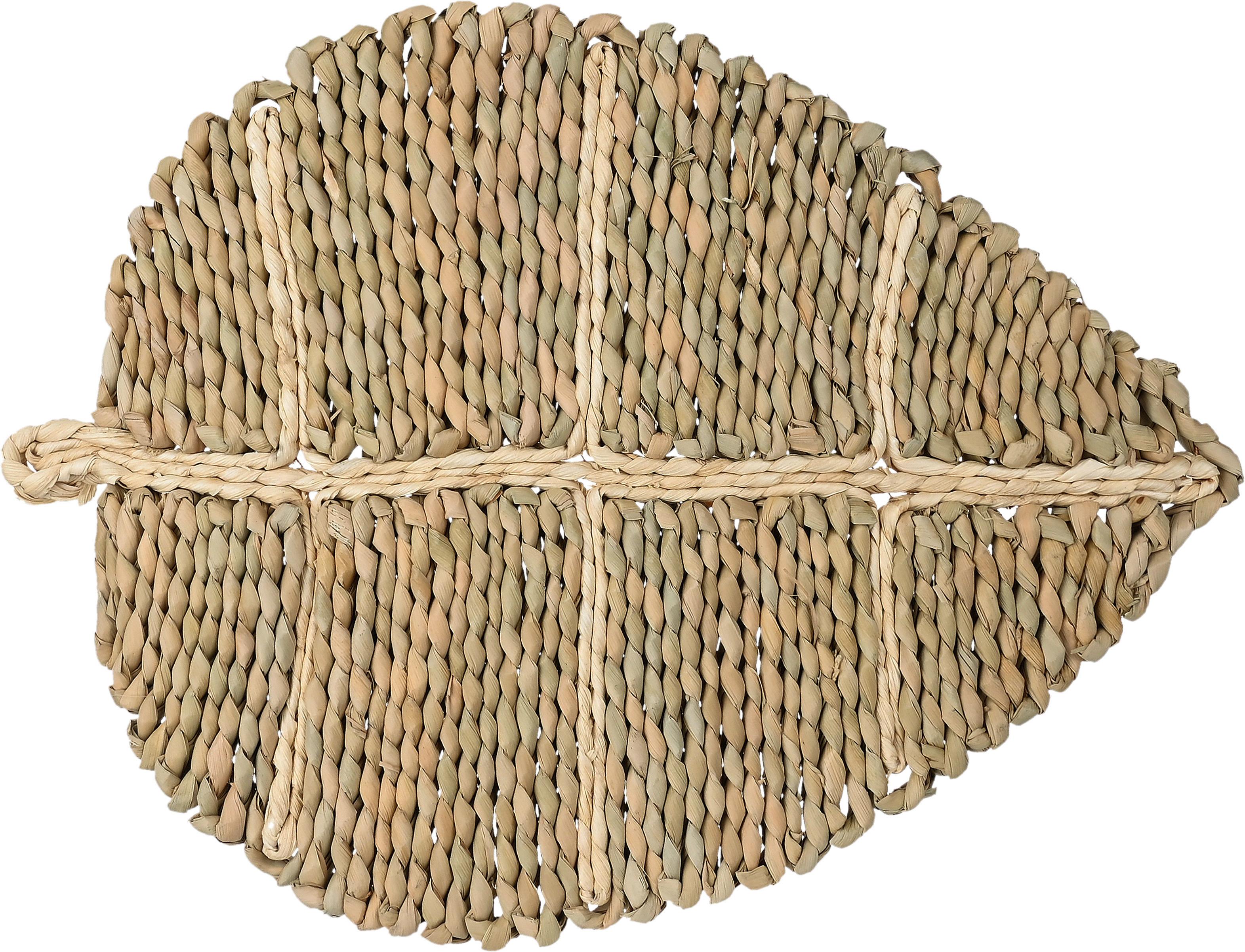 DEKORATIONSBRICKA LEAF - naturfärgad, Modern, naturmaterial (40/1,5/30cm) - Mömax