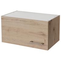 Küchenoberschrank in Eiche ´RIVA B: 60 CM EICHE DEKOR´ - Edelstahlfarben/Eiche San Remo, MODERN, Holzwerkstoff/Metall (60/32/32cm) - FlexWell