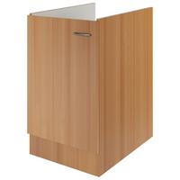 Spodnja Omarica Za Korito Nano, Barva Bukve - barve nerjavečega jekla/barve bukve, umetna masa/leseni material (50/82/57cm) - FlexWell