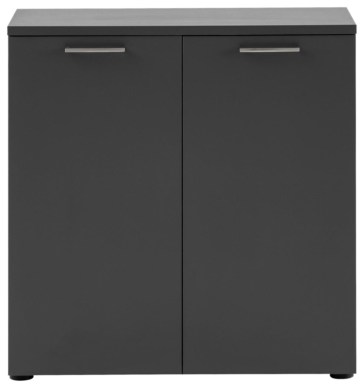 Aktenschrank Serie 1500 Schwarz - Anthrazit, KONVENTIONELL, Holzwerkstoff (80,2/84,2/41cm) - MID.YOU