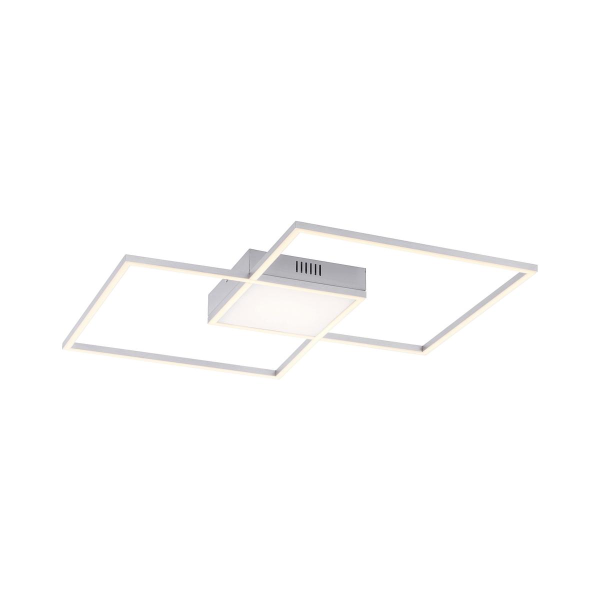 LED-Deckenleuchte Asmin Silberfarben max. 50 Watt - Silberfarben, Design, Kunststoff/Metall (60/60/5,3cm)
