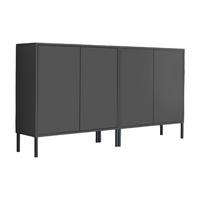 Sideboard Mailand Set 2 Anthrazit ca. 158x86x33cm - Anthrazit, MODERN, Holzwerkstoff/Metall (158/86/33cm) - MID.YOU