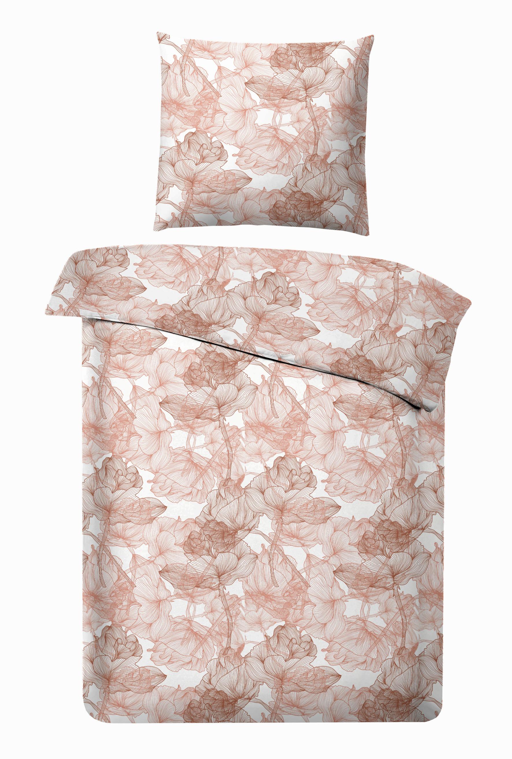 Bettwäsche Bio-Eva Zimtfarben ca. 135x200cm - Terracotta, MODERN, Textil (135/200cm) - ecoTree