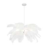 Hängeleuchte Fedi Weiß max. 3 Watt - Weiß, MODERN, Textil/Metall (55/120cm)