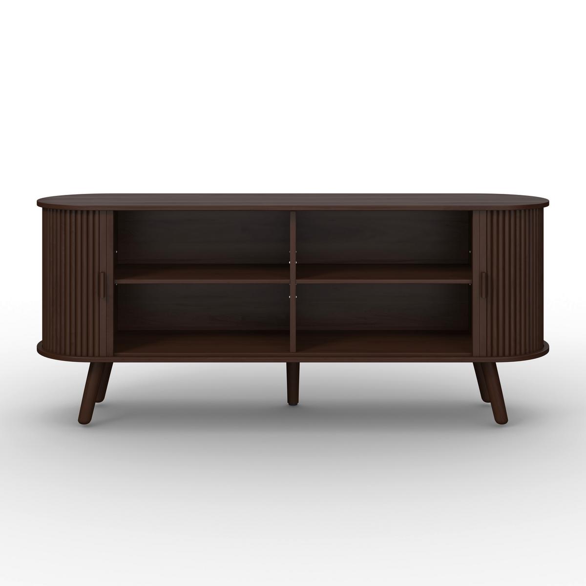 Sideboard Ennio Walnussfarben Echtholz/MDF - Walnussfarben, MODERN, Holz/Holzwerkstoff (160/80/40cm) - Bessagi Home