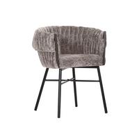 KRZESŁO Z PODŁOKIETNIKAMI TWISTY -COUTURE- - czarny/brązowy, Design, metal/tkanina (65/76/60cm) - Landscape