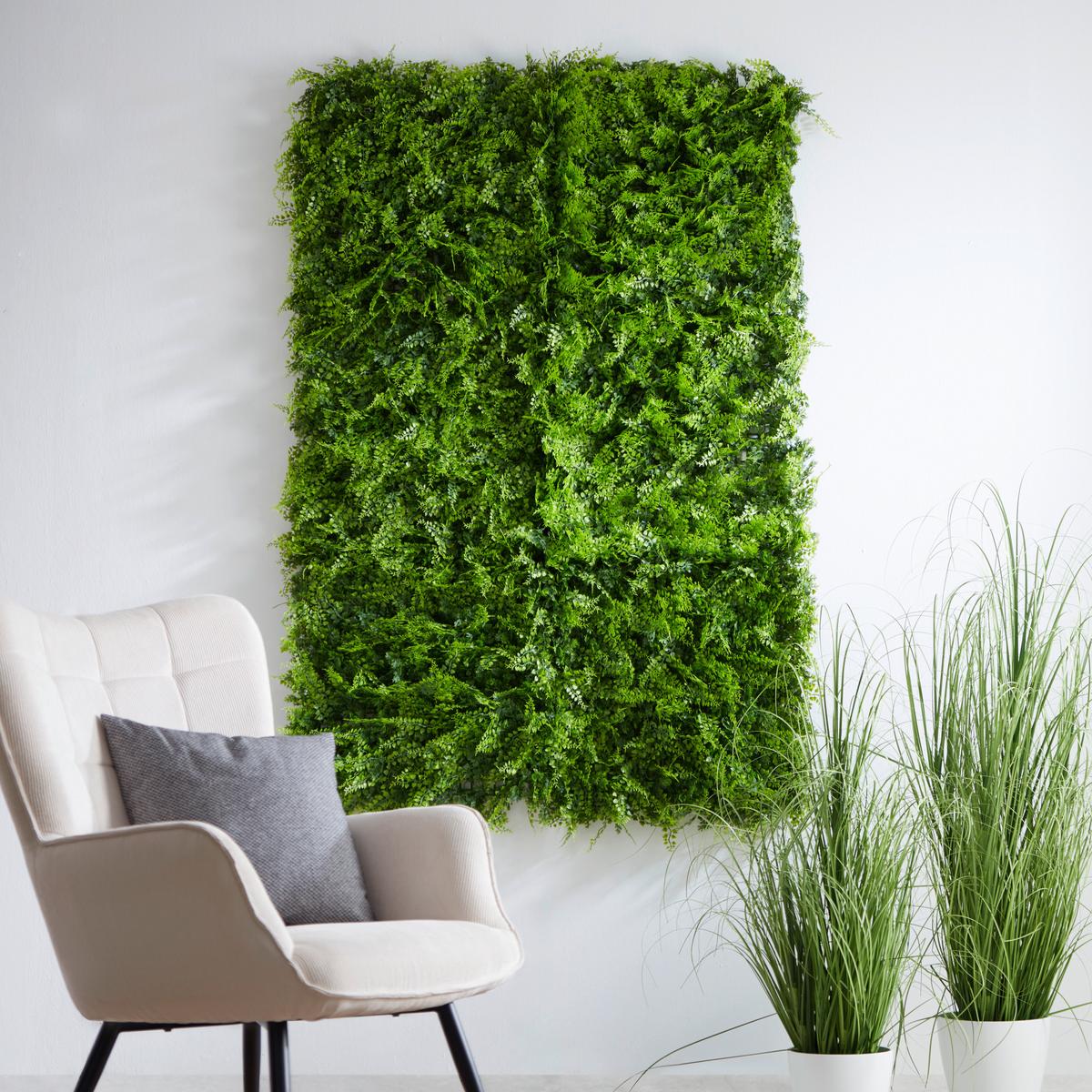 Kunstpflanze Farnmatte in Grün - Grün, LIFESTYLE, Kunststoff (50/50/7cm) - Modern Living