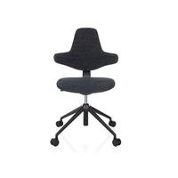 Pisarniški Stol Paliano, Črna - črna, Moderno, kovina/umetna masa (58/87 - 97/57cm) - MID.YOU