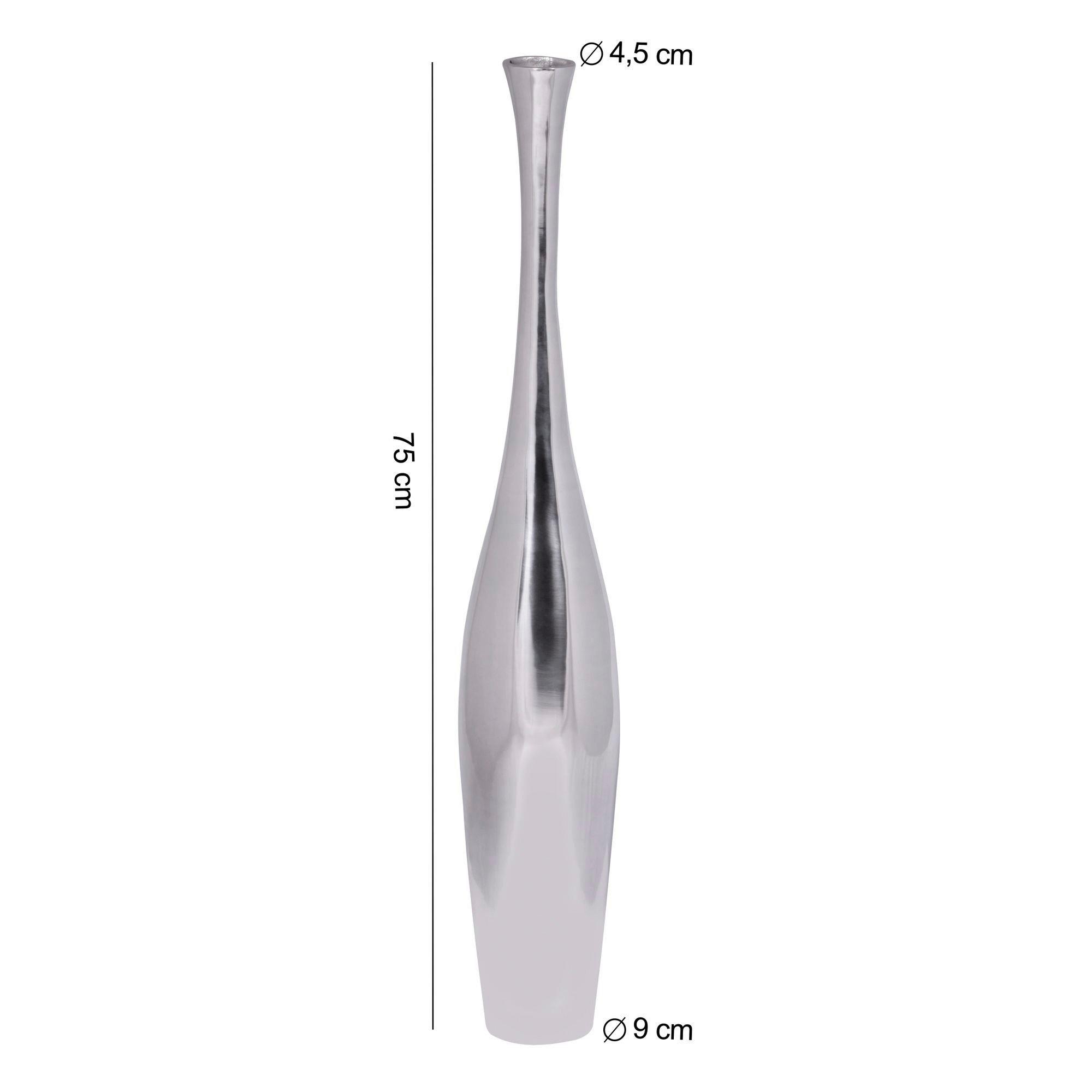 Dekorativna Vaza Wohnling - srebrne barve, Moderno, kovina (12/75/12cm) - MID.YOU