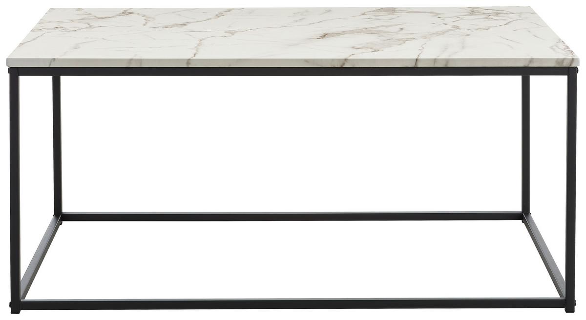 STOLIK KAWOWY ELBA - czarny/biały, Konventionell, materiał drewnopochodny/metal (100/60/45cm) - MID.YOU