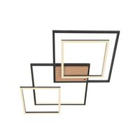 LAMPA SUFITOWA LED POWER WOOD *SBN*SH* - czarny/kolor orzecha włoskiego, Design, tworzywo sztuczne/metal (67/58/6cm) - Novel