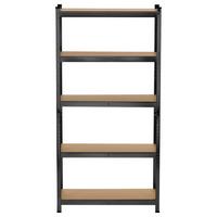 Schwerlastregal Johann Naturfarben/Schwarz - Schwarz/Naturfarben, KONVENTIONELL, Holzwerkstoff/Metall (90/180/40cm) - Mömax