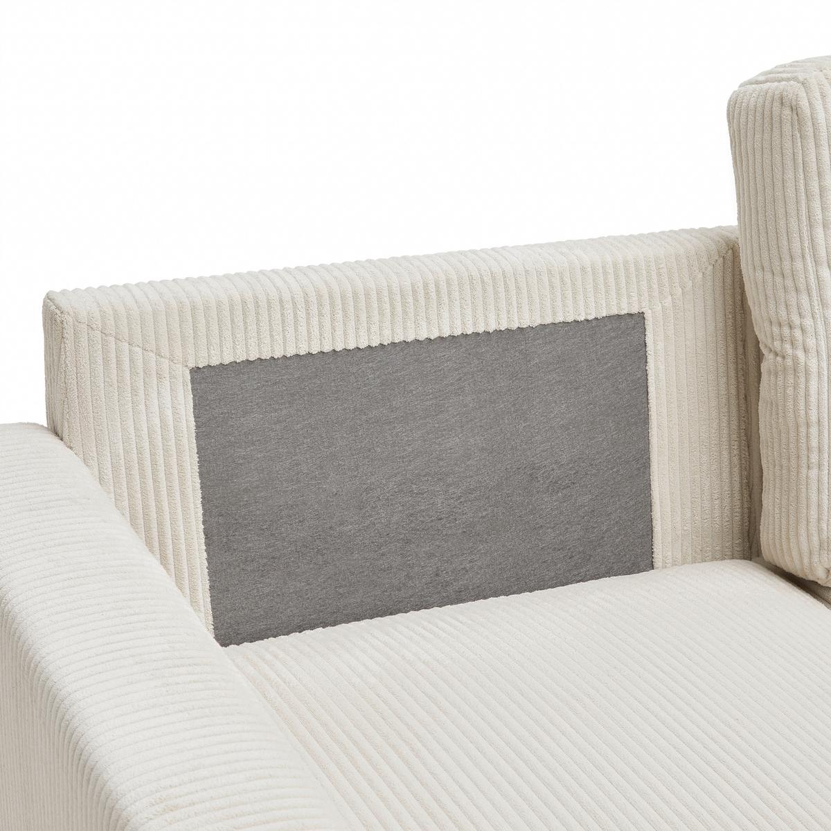 Wohnlandschaft Martina Acv Rechts Pearl - Beige/Schwarz, MODERN, Holz/Holzwerkstoff (276/89/204cm) - Mömax