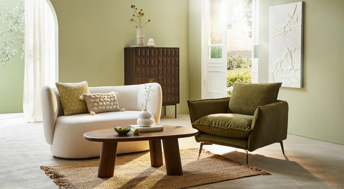 OBRAZ OLEJNY H1HCA211556A - biały/szary, Basics, tworzywo sztuczne/drewno (60/120cm) - Monee