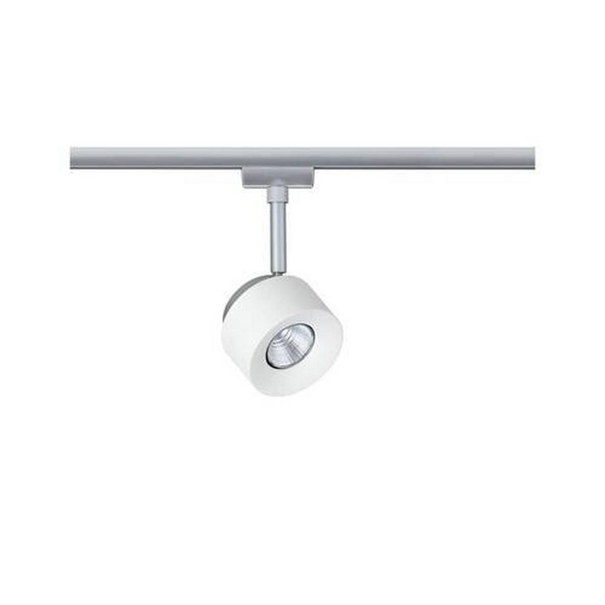 Schienensystem-Strahler Spot Focus in Weiß/Chrom max. 4 W - Chromfarben/Weiß, Basics, Kunststoff/Metall (8,6/19,7cm) - Paulmann